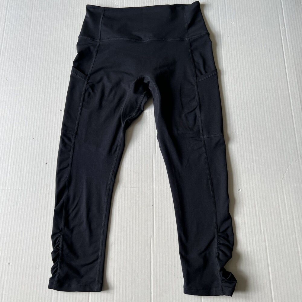 Free People FP Movement Women’s Black Cropped Leggings Side Pockets S